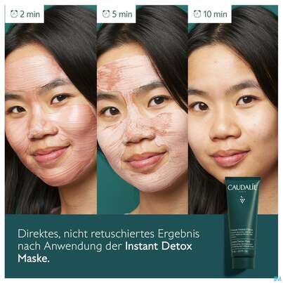 Sie sehen eine Packung Caudalie Vinoclean Instant Detox Maske 35ml, Produktbild: 04 Caudalie Vinoclean Instant Detox Maske 35ml, A-Nr.: 5886221 - 04