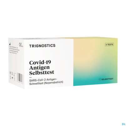 Sie sehen eine Packung Diagnostika U.zubehoer Covid/-19/antigen/selbst- Test Trignostics 15min Nasenabstr.ce Laienzul5 Tes 1pk, Produktbild: 02 Diagnostika U.zubehoer Covid/-19/antigen/selbst- Test Trignostics 15min Nasenabstr.ce Laienzul5 Tes 1pk, A-Nr.: 5833124 - 02
