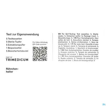 Sie sehen eine Packung Diagnostika U.zubehoer Covid/-19/antigen/selbst- Test Trignostics 15min Nasenabstr.ce Laienzul5 Tes 1pk, Produktbild: 04 Diagnostika U.zubehoer Covid/-19/antigen/selbst- Test Trignostics 15min Nasenabstr.ce Laienzul5 Tes 1pk, A-Nr.: 5833124 - 04