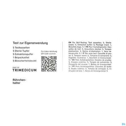 Sie sehen eine Packung Diagnostika U.zubehoer Covid/-19/antigen/selbst- Test Trignostics 15min Nasenabstr.ce Laienzul5 Tes 1pk, Produktbild: 05 Diagnostika U.zubehoer Covid/-19/antigen/selbst- Test Trignostics 15min Nasenabstr.ce Laienzul5 Tes 1pk, A-Nr.: 5833124 - 05