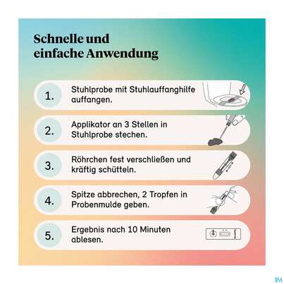 Sie sehen eine Packung Diagnostika U.zubehoer Trignostics/helicobacter Pylori Selbsttest 10min Sensitiv 97,6% Ce-laienzul 1st, Produktbild: 06 Diagnostika U.zubehoer Trignostics/helicobacter Pylori Selbsttest 10min Sensitiv 97,6% Ce-laienzul 1st, A-Nr.: 5888467 - 06