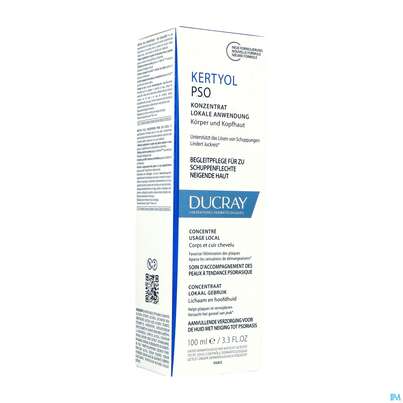 Sie sehen eine Packung Ducray Kertyol P.s.o Konzentrat 100ml, Produktbild: 02 Ducray Kertyol P.s.o Konzentrat 100ml, A-Nr.: 4855603 - 02