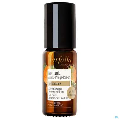 Sie sehen eine Packung Farfalla Aromapflege-roll-on No Panic Mentalstark 10ml, Produktbild: 01 Farfalla Aromapflege-roll-on No Panic Mentalstark 10ml, A-Nr.: 5894870 - 01