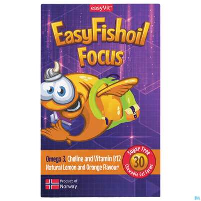 Sie sehen eine Packung Fish Oil Easy Q Focus 30st, Produktbild: 01 Fish Oil Easy Q Focus 30st, A-Nr.: 5800490 - 01