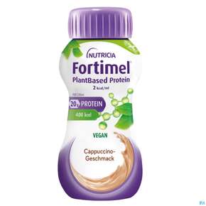 Fortimel/plantbased/protein 200ml Flasche Cappuccino 24st, A-Nr.: 5919618 - 01