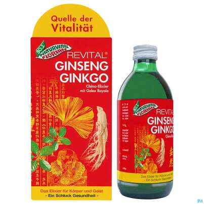 Sie sehen eine Packung Ginseng Ginkgo Revital China Elixier Bio Wein 16% Vol. 330ml, Produktbild: 03 Ginseng Ginkgo Revital China Elixier Bio Wein 16% Vol. 330ml, A-Nr.: 3961697 - 03