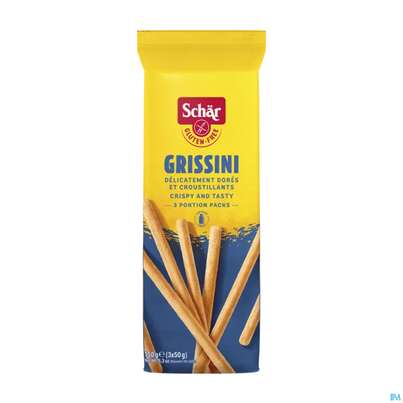 Sie sehen eine Packung Glutenfreie Produkte-schaer Grissini 22404 150g, Produktbild: 02 Glutenfreie Produkte-schaer Grissini 22404 150g, A-Nr.: 2671307 - 02
