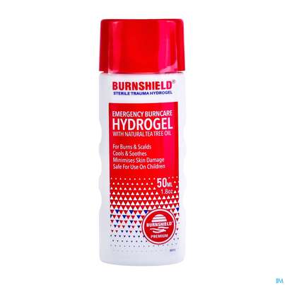 Sie sehen eine Packung Hydrogel Burnshield 50ml V 076 1st, Produktbild: 01 Hydrogel Burnshield 50ml V 076 1st, A-Nr.: 5876010 - 01