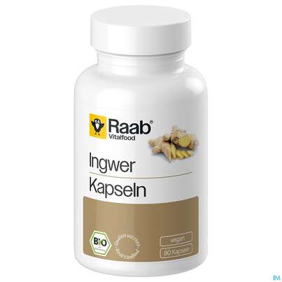 Sie sehen eine Packung Ingwer Kapseln Bio Raab 80st, Produktbild: 02 Ingwer Kapseln Bio Raab 80st, A-Nr.: 5871337 - 02