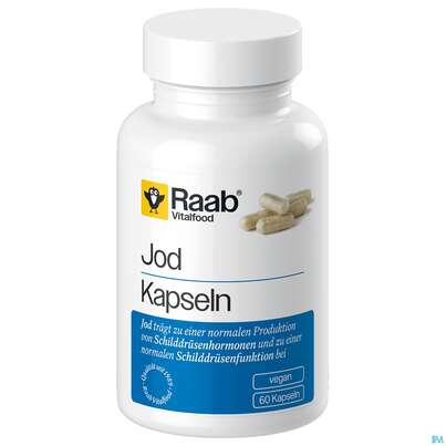 Sie sehen eine Packung Jod Kapseln Raab 60st, Produktbild: 02 Jod Kapseln Raab 60st, A-Nr.: 5871372 - 02