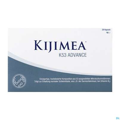 Sie sehen eine Packung Kijimea Kapseln K53/advance 14st, Produktbild: 01 Kijimea Kapseln K53/advance 14st, A-Nr.: 5950870 - 01