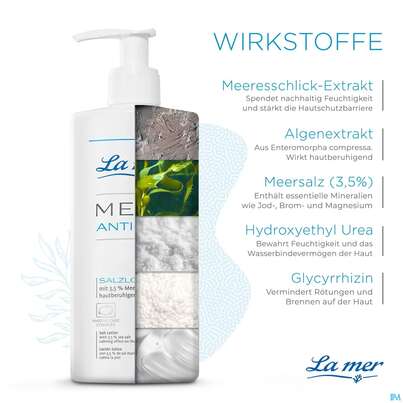 Sie sehen eine Packung La Mer Ohne Parfum Med Salzlotion 200ml, Produktbild: 03 La Mer Ohne Parfum Med Salzlotion 200ml, A-Nr.: 3265420 - 03