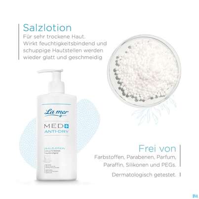 Sie sehen eine Packung La Mer Ohne Parfum Med Salzlotion 200ml, Produktbild: 04 La Mer Ohne Parfum Med Salzlotion 200ml, A-Nr.: 3265420 - 04
