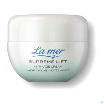 Sie sehen eine Packung La Mer Ohne Parfum Supreme Natural Lift Antiage Nachtcreme Tiege 50ml, Produktbild: 01 La Mer Ohne Parfum Supreme Natural Lift Antiage Nachtcreme Tiege 50ml, A-Nr.: 4329688 - 01