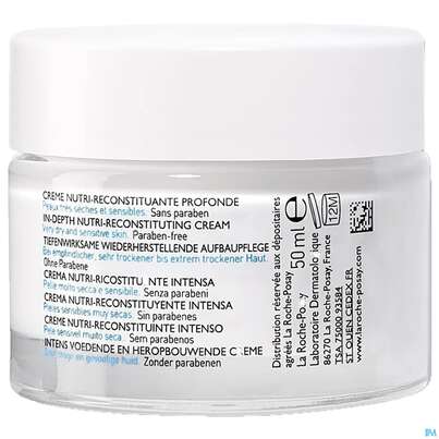 Sie sehen eine Packung La Roche Posay Gesichtspflege Nutritic/intense/aktion Trockene Haut Riche Tiege 50ml, Produktbild: 03 La Roche Posay Gesichtspflege Nutritic/intense/aktion Trockene Haut Riche Tiege 50ml, A-Nr.: 4800884 - 03