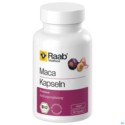Sie sehen eine Packung Maca Kapseln Bio Raab 80st, Produktbild: 02 Maca Kapseln Bio Raab 80st, A-Nr.: 5871484 - 02
