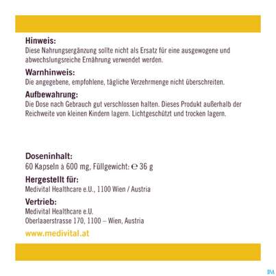 Sie sehen eine Packung Nemvitalis Tryptophan Pro Kapseln L-tryptophan 60st, Produktbild: 04 Nemvitalis Tryptophan Pro Kapseln L-tryptophan 60st, A-Nr.: 4851551 - 04