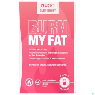 Sie sehen eine Packung Nupo Kapseln Slim Boost Burn My Fat 99204 30st, Produktbild: 01 Nupo Kapseln Slim Boost Burn My Fat 99204 30st, A-Nr.: 5296755 - 01