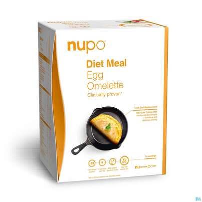 Sie sehen eine Packung Nupo Lebenswert Diet Meal Egg Omelet 10st, Produktbild: 01 Nupo Lebenswert Diet Meal Egg Omelet 10st, A-Nr.: 5738940 - 01