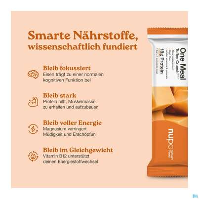 Nupo Riegel Fuer 1 Mahlzeit One Meal Bar Toffee 97767 60g, A-Nr.: 5296666 - 09