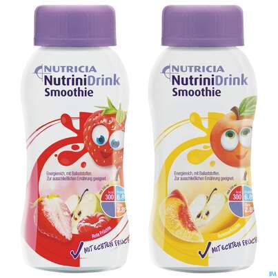 Sie sehen eine Packung Nutrini/smoothie Drink 200ml Rote Fruechte 24st, Produktbild: 03 Nutrini/smoothie Drink 200ml Rote Fruechte 24st, A-Nr.: 4000103 - 03