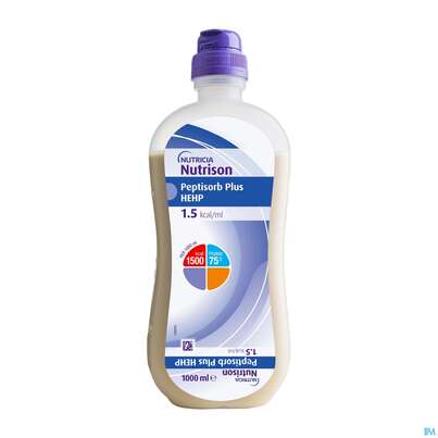 Sie sehen eine Packung Nutrison 1000ml Sondennahrung Smart Pack Peptisorb Plus Hehp 8st, Produktbild: 02 Nutrison 1000ml Sondennahrung Smart Pack Peptisorb Plus Hehp 8st, A-Nr.: 5572356 - 02
