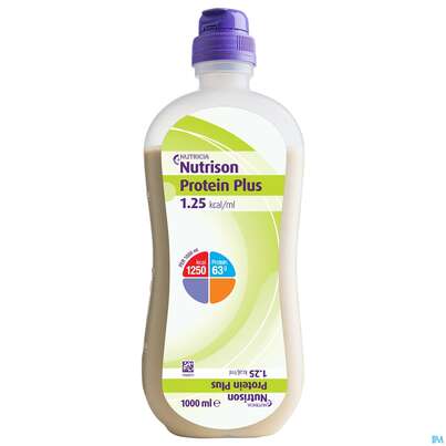 Sie sehen eine Packung Nutrison 1000ml Sondennahrung Smart Pack Protein Plus 8st, Produktbild: 01 Nutrison 1000ml Sondennahrung Smart Pack Protein Plus 8st, A-Nr.: 4838869 - 01