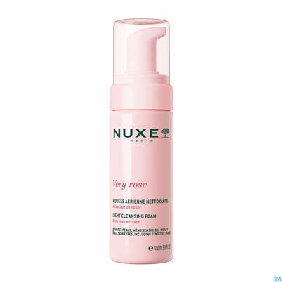 Sie sehen eine Packung Nuxe Very Rose Light Cleansing Foam 150ml, Produktbild: 01 Nuxe Very Rose Light Cleansing Foam 150ml, A-Nr.: 5948152 - 01