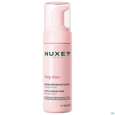 Sie sehen eine Packung Nuxe Very Rose Light Cleansing Foam 150ml, Produktbild: 02 Nuxe Very Rose Light Cleansing Foam 150ml, A-Nr.: 5948152 - 02