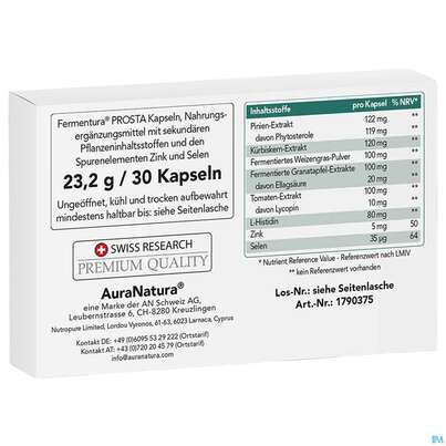 Sie sehen eine Packung Pharmatura Kapseln Fermentura Prosta Vegan 30st, Produktbild: 05 Pharmatura Kapseln Fermentura Prosta Vegan 30st, A-Nr.: 5934701 - 05