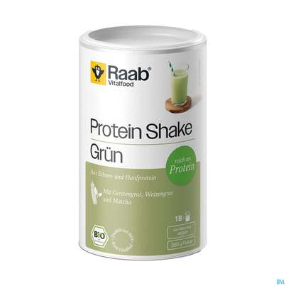Sie sehen eine Packung Protein Pulver Bio Raab Shake Gruen 360g, Produktbild: 02 Protein Pulver Bio Raab Shake Gruen 360g, A-Nr.: 5930413 - 02