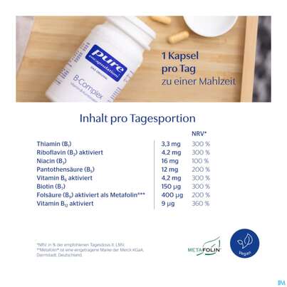 Pure Encapsulations Kapseln B-complex Bce3a 30st, A-Nr.: 5907785 - 09