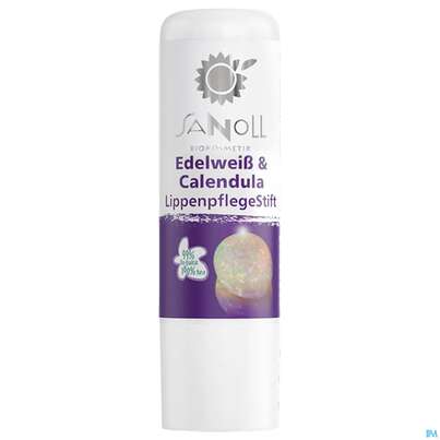 Sie sehen eine Packung Sanoll Lippen Pflegestift Edelweiss-calendula 5ml, Produktbild: 02 Sanoll Lippen Pflegestift Edelweiss-calendula 5ml, A-Nr.: 3551367 - 02