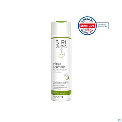 Sie sehen eine Packung Shampoon Siriderma Pflege Ohne Duftstoffe 250ml, Produktbild: 09 Shampoon Siriderma Pflege Ohne Duftstoffe 250ml, A-Nr.: 3849569 - 09