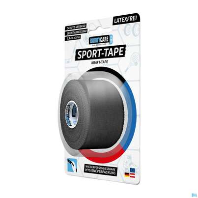 Sie sehen eine Packung Tape Buddycare/med/sport Latexfrei 3,8cmx 10m Schwarz 1st, Produktbild: 02 Tape Buddycare/med/sport Latexfrei 3,8cmx 10m Schwarz 1st, A-Nr.: 5844984 - 02