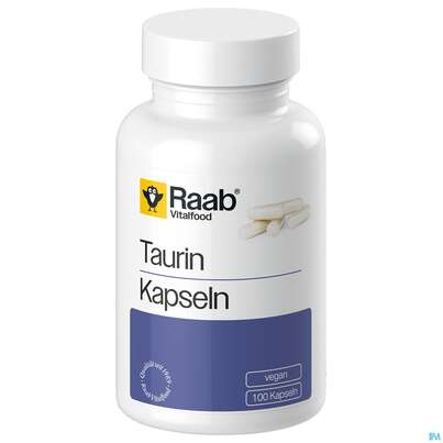 Sie sehen eine Packung Taurin Kapseln Bio Raab 100st, Produktbild: 02 Taurin Kapseln Bio Raab 100st, A-Nr.: 5871751 - 02