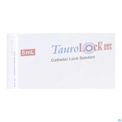 Sie sehen eine Packung Tauro Lock Ampullen Hep500 5ml 10st, Produktbild: 09 Tauro Lock Ampullen Hep500 5ml 10st, A-Nr.: 3387324 - 09