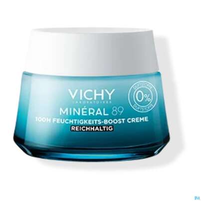 Sie sehen eine Packung Vichy Mineral 89 Creme Ohne Duftstoffe Reichhaltig Doppe 100ml, Produktbild: 08 Vichy Mineral 89 Creme Ohne Duftstoffe Reichhaltig Doppe 100ml, A-Nr.: 5890062 - 08