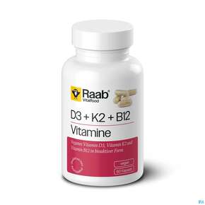 Vitamin D3+k2+b12 Kapseln Raab 60st, A-Nr.: 5871811 - 01
