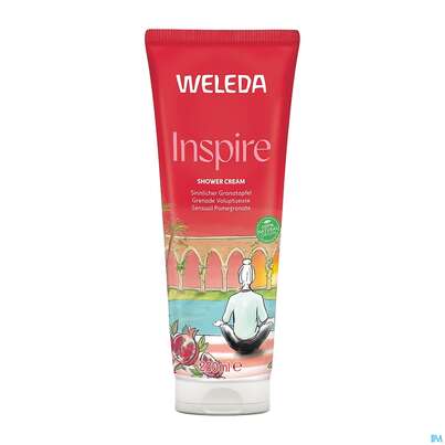 Sie sehen eine Packung Weleda Inspire Shower Cream Granatapfel 200ml, Produktbild: 01 Weleda Inspire Shower Cream Granatapfel 200ml, A-Nr.: 5909637 - 01