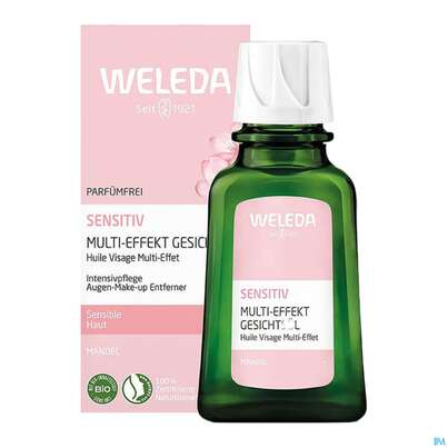 Sie sehen eine Packung Weleda Sensitiv Gesichtsoel Mandel Multi-effect 50ml, Produktbild: 08 Weleda Sensitiv Gesichtsoel Mandel Multi-effect 50ml, A-Nr.: 5848404 - 08