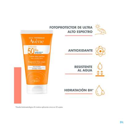 Sonnenprodukte Avene Creme 50+ Ohne Duftstoff 50ml, A-Nr.: 5597161 - 06
