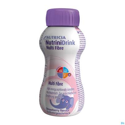 Nutrini/drink Flasche Multifibre 200ml Erdbeere 24st, A-Nr.: 3274620 - 01