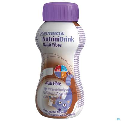Nutrini/drink Flasche Multifibre 200ml Schokolade 24st, A-Nr.: 3274666 - 02