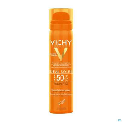 Sie sehen eine Packung Sonnenprodukte Vichy Ideal Soleil Gesichtsspray Lsf50 75ml, Produktbild: 02 Sonnenprodukte Vichy Ideal Soleil Gesichtsspray Lsf50 75ml, A-Nr.: 4604752 - 02