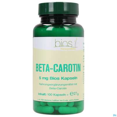 Bios Beta-carotin 5mg 100 Kapseln, A-Nr.: 3890721 - 01