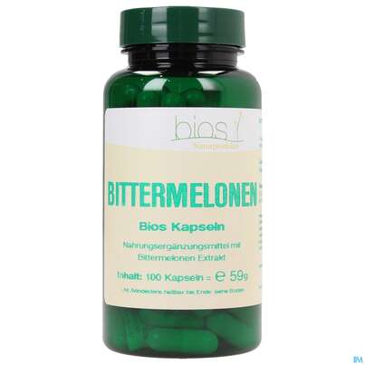 Sie sehen eine Packung Bios Bittermelone 100 Kapseln, Produktbild: 01 Bios Bittermelone 100 Kapseln, A-Nr.: 3890750 - 01
