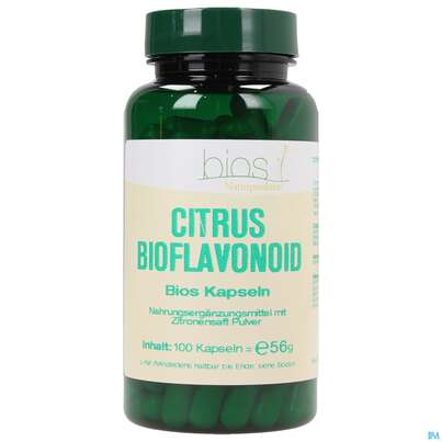 Sie sehen eine Packung Bios Citrus Bioflavonoid 100 Kapseln, Produktbild: 01 Bios Citrus Bioflavonoid 100 Kapseln, A-Nr.: 3890980 - 01