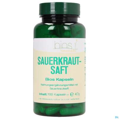 Sie sehen eine Packung Bios Sauerkrautsaft 100 Kapseln, Produktbild: 01 Bios Sauerkrautsaft 100 Kapseln, A-Nr.: 3893139 - 01