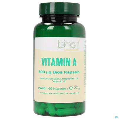 Bios Vitamin A 800 µg 100 Kapseln, A-Nr.: 3893398 - 01